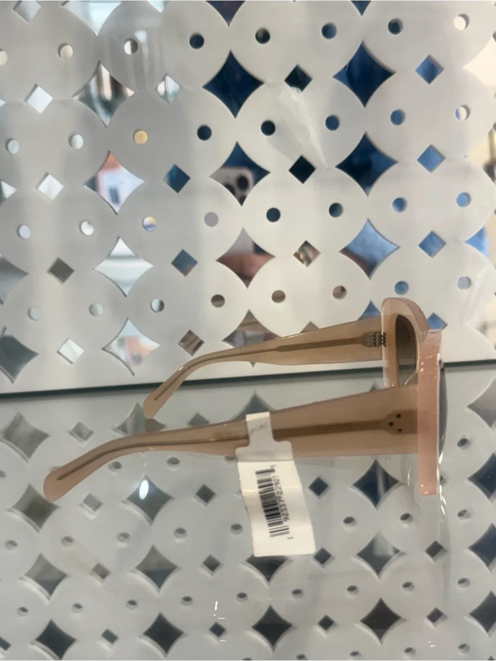 Celine Square Frame Sunglasses in Blush Pink with Gradient Lenses